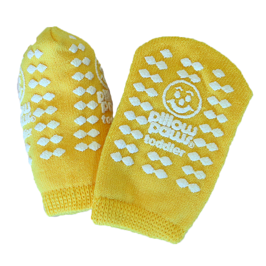 Pillow Paws 360 Imprint Unisex Non-skid Slipper Socks Adult Size 7-1/2 to  10 Beige 1 Pair